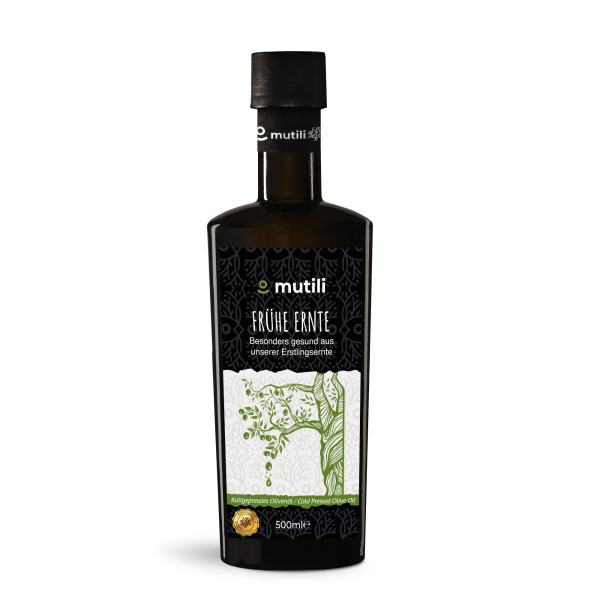 mutili Frühe Ernte Olivenöl aus der Erstlingsernte kaltgepresst 500 ml