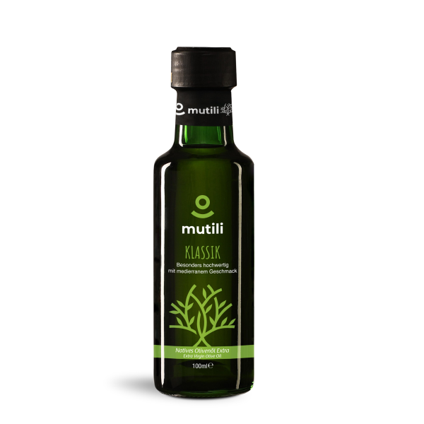 mutili Klassik Natives Olivenöl Extra Virgin 100 ml Hochwertig mit mediterranem Geschmack
