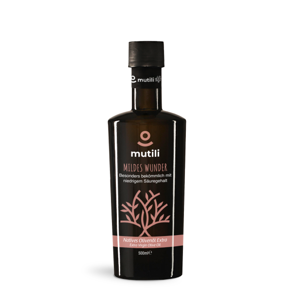 mutili Mildes Wunder Natives Olivenöl Extra Virgin 500 ml besonders niedriger Säuregehalt