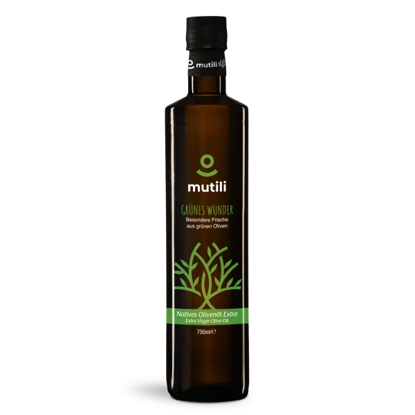 mutili Grünes Wunder Olivenöl Nativ Extra Virgin Besonders Frisch Aus Grünen Oliven 750 ml
