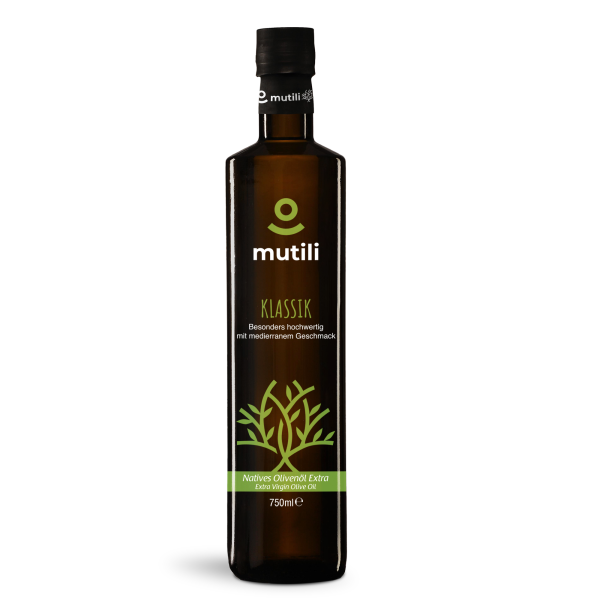 mutili Klassik Natives Olivenöl Extra Virgin 750 ml Mediterraner Geschmack