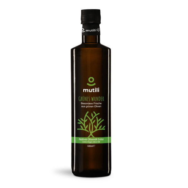 mutili Grünes Wunder Olivenöl Nativ Extra Virgin Besonders Frisch Aus Grünen Oliven 500 ml